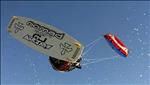flying kite surfer